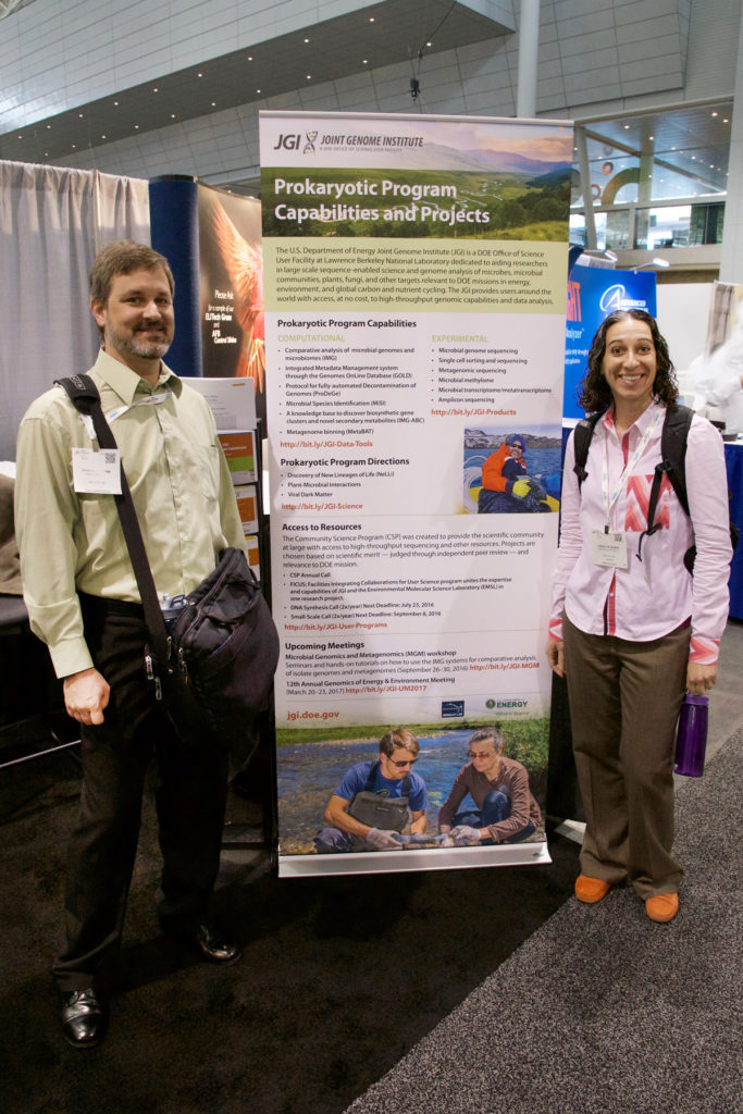 Two of the Plos ONE study authors: co-author Sam Purvine (left), of PNNL, and first author Carolyn Zeiner (right), now at Boston University. (DOE JGI)