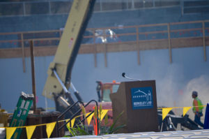 Getting ready for the groundbreaking ceremony. (Image by Molly Dick)