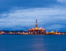 Shell researchers collected samples from oil wells in a North Sea oil field like this one. (Credit: Berardo62 via Flickr CC BY-SA 2.0)