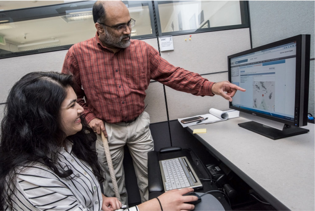 Mahrukh Mujeeb with mentor TBK Reddy (Marilyn Chung, Berkeley Lab)