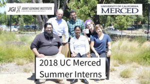 Click here to watch the video of the UC Merced interns' experiences and learn more about each of them below. (Video shot and edited by JGI Communications & Outreach intern Elise Schiappacasse.)