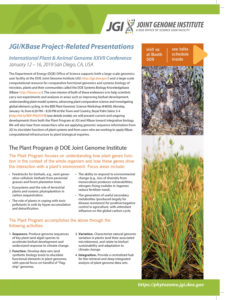 cover of JGI brochure for PAG XXVII