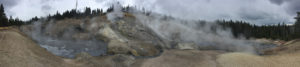 Panorama of Washburn Hot Springs (Yellowstone National Park). Sediments from the upper pool were sampled and subjected to DNA sequencing by the DOE-Joint Genome Institute (YNP Research Permit: YELL-2012-SCI-05068, PI: W. Inskeep. Image: R. Hatzenpichler).
