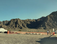 Drilling site at the BA1B well into the Samail Ophiolite in the Sultanate of Oman. (Elizabeth Fones)