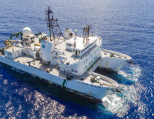 Boeuf and colleagues collected samples of SAR324 microbial communities from this research vessel, the Kilo Moana. (School of Ocean And Earth Science And Technology at University of Hawaii at Manoa)