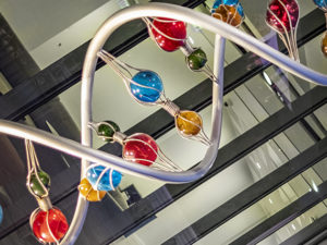 croppe image of the JGI helix sculpture