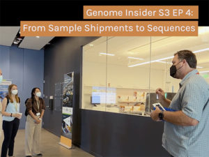JGI tour group near the sequencers at the IGB